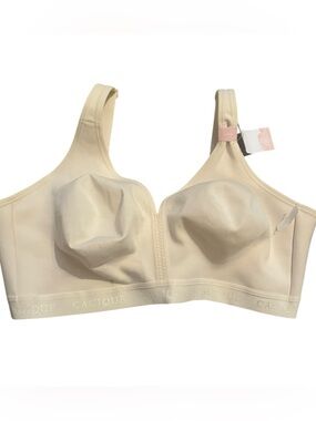 NEW Cacique Cotton No Wire Bra 44D Unlined Full Coverage Back Smoothing